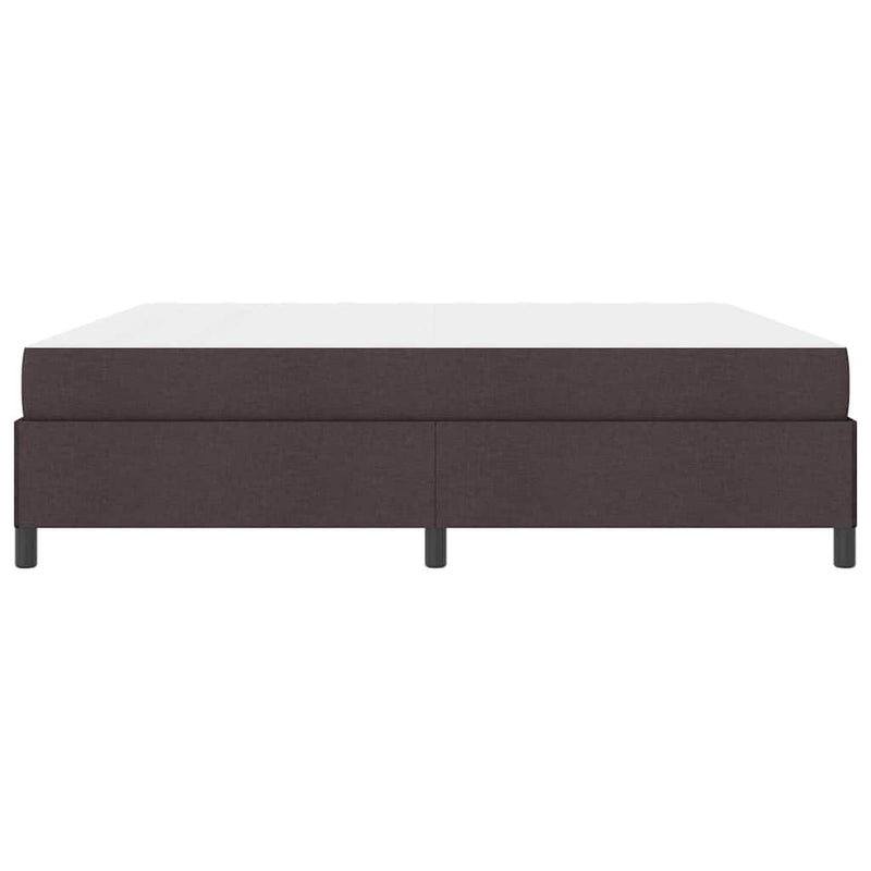 vidaXL Boxrugós ágy Barna 200 x 200 cm Textil és mérnöki fa
