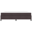 vidaXL Boxrugós ágy matracmal Sötét Barna 200 x 200 cm szövet