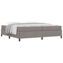 vidaXL Boxrugós ágy Taupe és Fekete 200 x 200 cm Textil és mérnöki fa