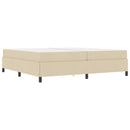 vidaXL Boxrugós ágy matracmal Krém 200 x 200 cm szövet