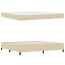vidaXL Boxrugós ágy matracmal Krém 200 x 200 cm szövet