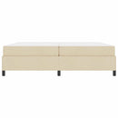 vidaXL Boxrugós ágy matracmal Krém 200 x 200 cm szövet