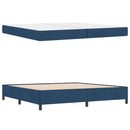 vidaXL Boxrugós ágy matracmal Kék 200 x 200 cm szövet