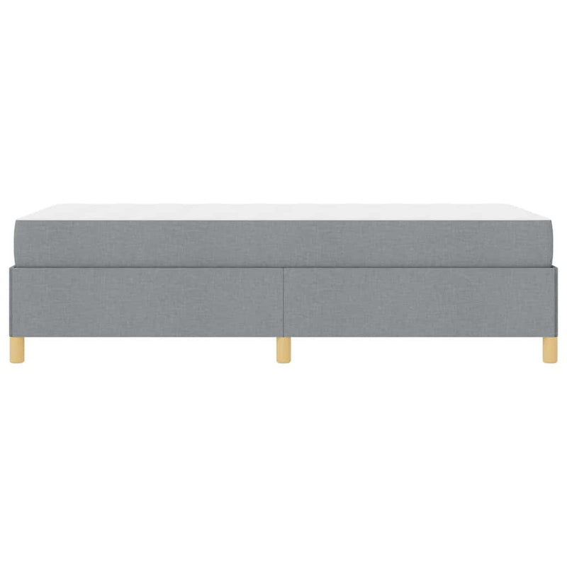 vidaXL Boxrugós ágy Világosszürke és Barna és Fehér 80 x 200 cm szövet
