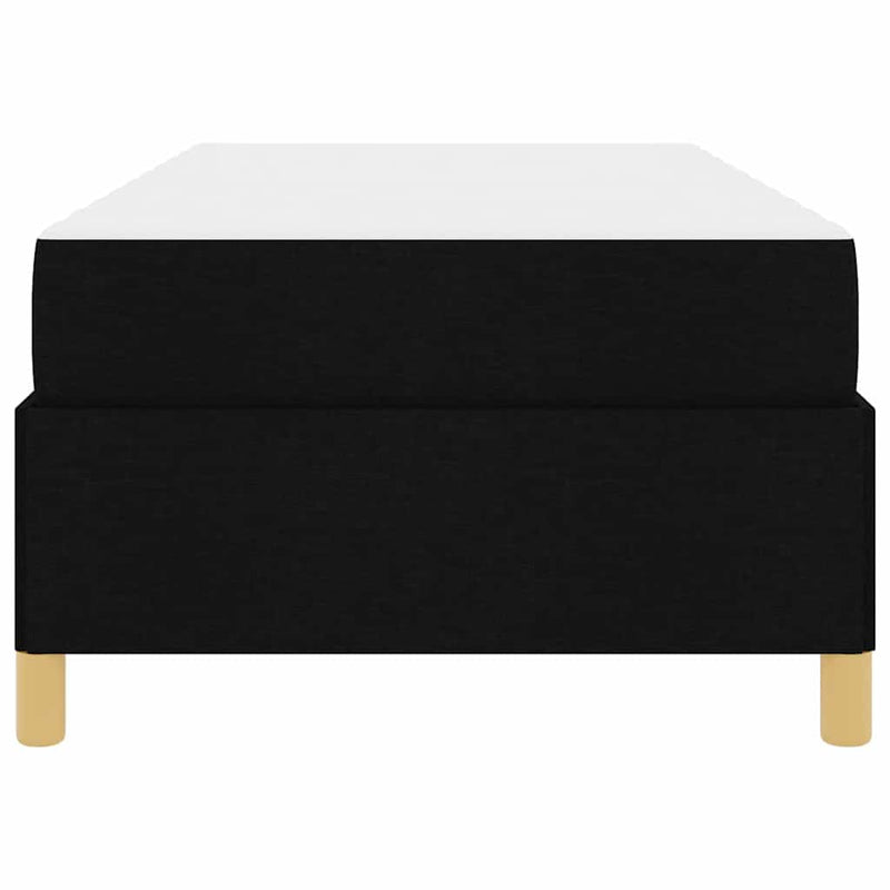 vidaXL Boxrugós ágy Fekete és Barna és Fehér 80 x 200 cm szövet