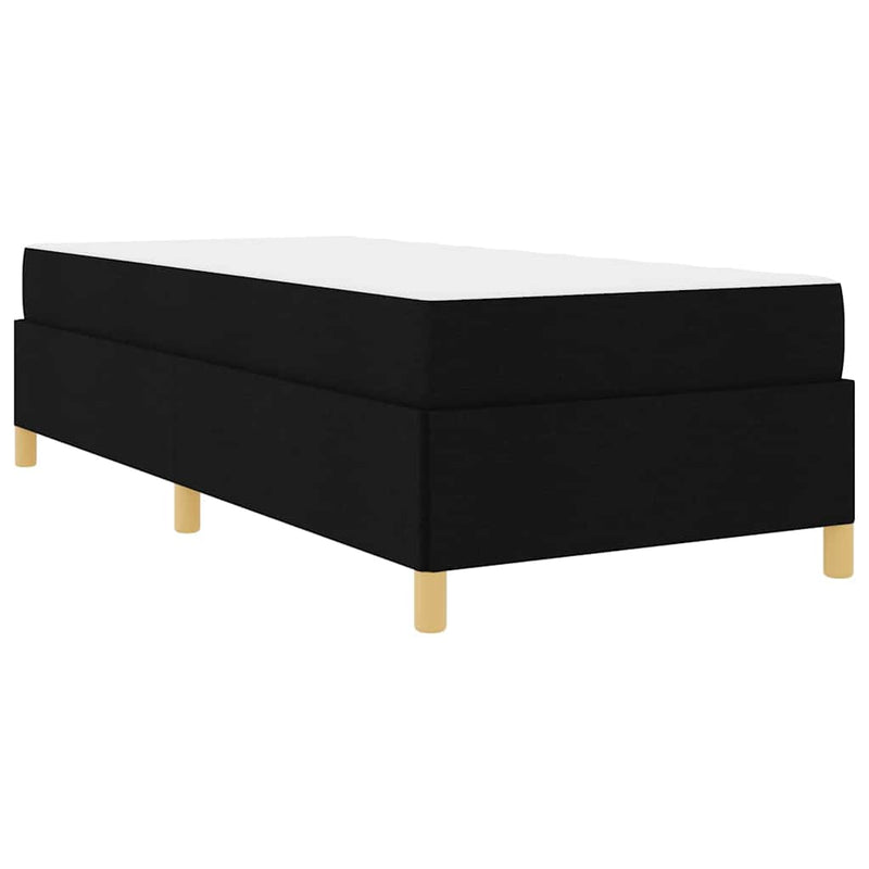 vidaXL Boxrugós ágy matracmal Fekete és Fehér 90 x 190 cm szövet