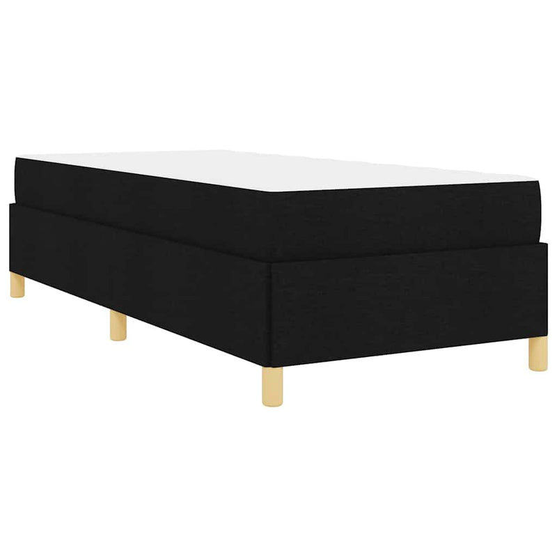 vidaXL Boxrugós ágy matracmal Fekete és Fehér 90 x 190 cm szövet