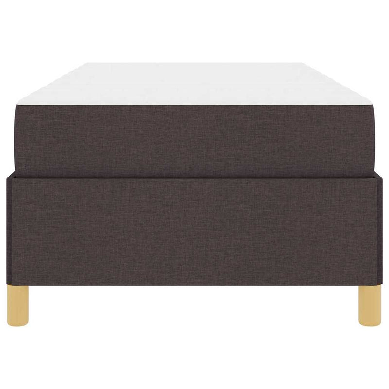 vidaXL Boxrugós ágy matracmal Fehér és Sötétbarna 90 x 190 cm szövet