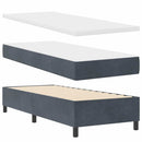 vidaXL Boxrugós ágy fejtámlával Sötétszürke 200 x 80 cm Bársony