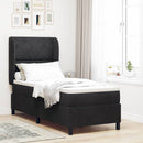 vidaXL Boxrugós ágy fejtámlával Fekete 200 x 80 cm Bársony