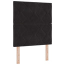 vidaXL Boxrugós ágy fejtámlával Fekete 200 x 80 cm Bársony