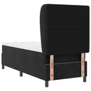 vidaXL Boxrugós ágy fejtámlával Fekete 200 x 80 cm Bársony