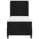 vidaXL Boxrugós ágy fejtámlával Fekete 200 x 80 cm Bársony