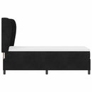 vidaXL Boxrugós ágy fejtámlával Fekete 200 x 80 cm Bársony