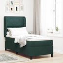 vidaXL Boxrugós ágy fejtámlával Sötétzöld 200 x 80 cm Bársony
