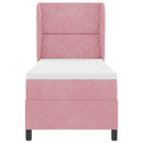 vidaXL Boxrugós ágy matracmal Rózsaszín 80 x 200 cm Bársony