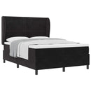 vidaXL Boxrugós ágy fejtámlával Fekete 200 x 160 cm Bársony