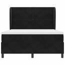 vidaXL Boxrugós ágy fejtámlával Fekete 200 x 160 cm Bársony