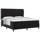 vidaXL Boxrugós ágy fejtámlával Fekete 200 x 180 cm Bársony