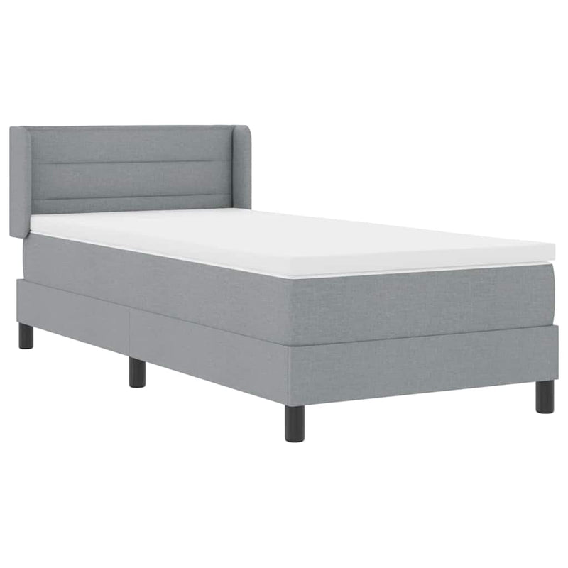 vidaXL Boxspring ágy matraccal matracmal Világosszürke 80 x 200 cm