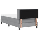 vidaXL Boxrugós ágy fejtámlával Világosszürke 200 x 80 cm szövet