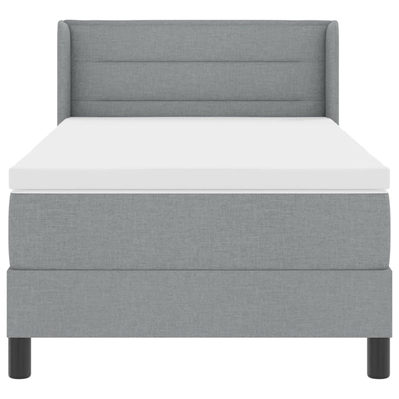 vidaXL Boxspring ágy matraccal matracmal Világosszürke 80 x 200 cm