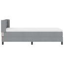 vidaXL Boxrugós ágy fejtámlával Világosszürke 200 x 80 cm szövet