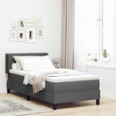 vidaXL Boxspring ágy matraccal matracmal Sötétszürke 80 x 200 cm
