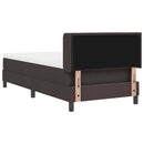 vidaXL Boxrugós ágy fejtámlával Sötét Barna 200 x 80 cm szövet