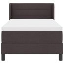 vidaXL Boxrugós ágy fejtámlával Sötét Barna 200 x 80 cm szövet