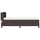 vidaXL Boxrugós ágy fejtámlával Sötét Barna 200 x 80 cm szövet