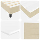 vidaXL Boxrugós ágy fejtámlával Krém 200 x 80 cm szövet