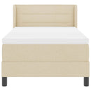 vidaXL Boxrugós ágy fejtámlával Krém 200 x 80 cm szövet