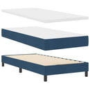 vidaXL Boxspring ágy matraccal Kék 80 x 200 cm Szövet és Mérnöki Fa