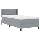 vidaXL Boxspring ágy matraccal matracmal Világosszürke 90 x 190 cm