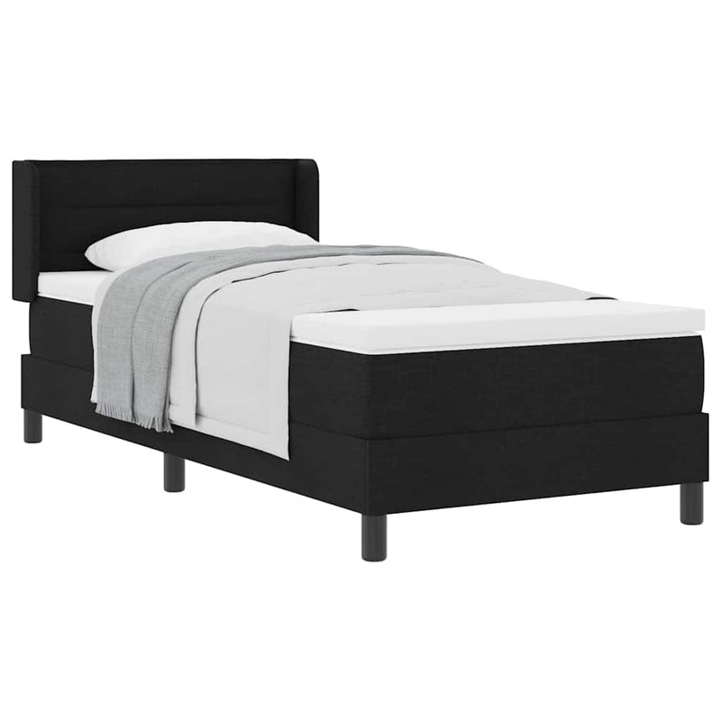 vidaXL Boxspring ágy matraccal matracmal Fekete 90 x 190 cm
