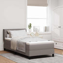 vidaXL Boxrugós ágy fejtámlával Tópszínű 190 x 90 cm szövet