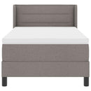 vidaXL Boxrugós ágy fejtámlával Tópszínű 190 x 90 cm szövet