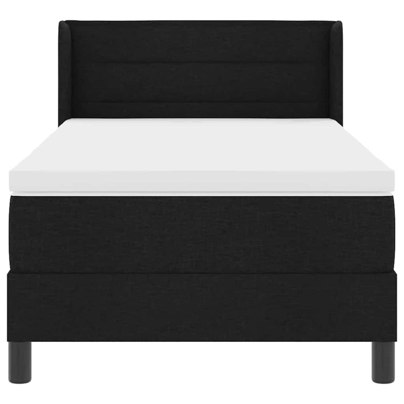 vidaXL Boxspring ágy matraccal matracmal Fekete 90 x 200 cm