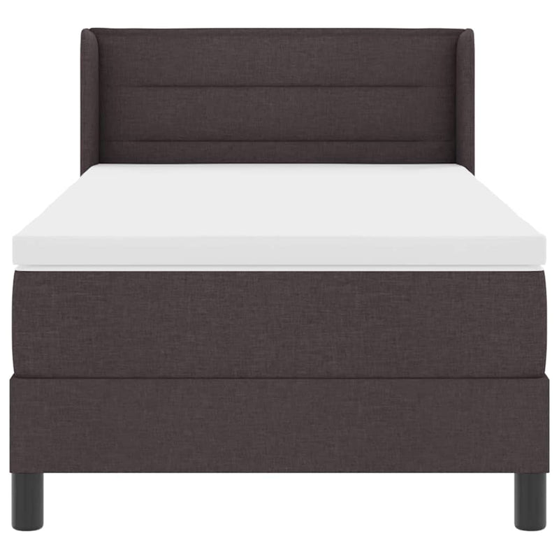 vidaXL Boxspring ágy matraccal matracmal Sötét Barna 90 x 200 cm