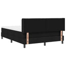 vidaXL Boxrugós ágy fejtámlával Fekete 190 x 140 cm szövet