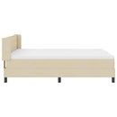 vidaXL Boxrugós ágy fejtámlával Krém 190 x 140 cm szövet