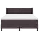 vidaXL Boxrugós ágy fejtámlával Sötét Barna 200 x 140 cm szövet