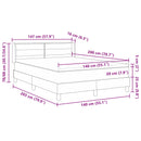 vidaXL Boxrugós ágy fejtámlával Sötét Barna 200 x 140 cm szövet