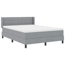 vidaXL Boxrugós ágy fejtámlával Világosszürke 200 x 160 cm szövet