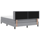 vidaXL Boxrugós ágy fejtámlával Világosszürke 200 x 160 cm szövet