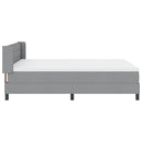 vidaXL Boxrugós ágy fejtámlával Világosszürke 200 x 160 cm szövet