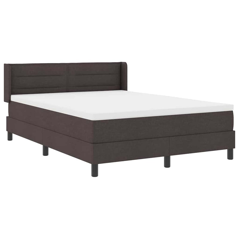 vidaXL Boxspring ágy matraccal matracmal Sötét Barna 160 x 200 cm