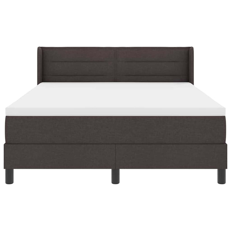 vidaXL Boxspring ágy matraccal matracmal Sötét Barna 160 x 200 cm