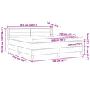 vidaXL Boxrugós ágy fejtámlával Sötét Barna 200 x 160 cm szövet